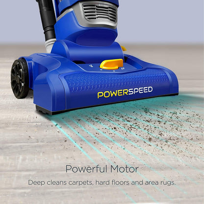 Eureka NEU182A PowerSpeed Bagless Upright Vacuum Cleaner, Lite, Blue NEU182A