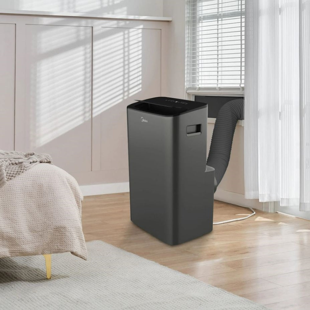 Midea 10,000 BTU DOE Smart Portable Air Conditioner with Heat, for spaces up to 450 sq. ft. MAP10HS1XWGR-T