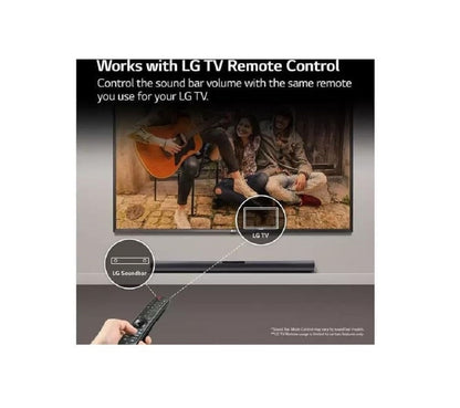 LG SQC1 2.1 Ch 160W Soundbar Bluetooth w/ Wireless Subwoofer - Black