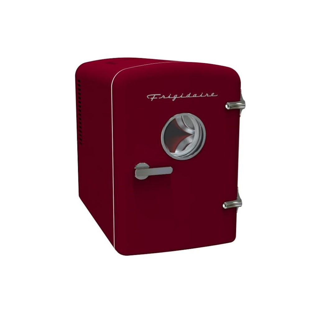 Frigidaire 9 Can or 6L Beverage Portable Mini Refrigerator EFMIS2175-RED, Includes 110V home power cord & 12V DC car adapter
