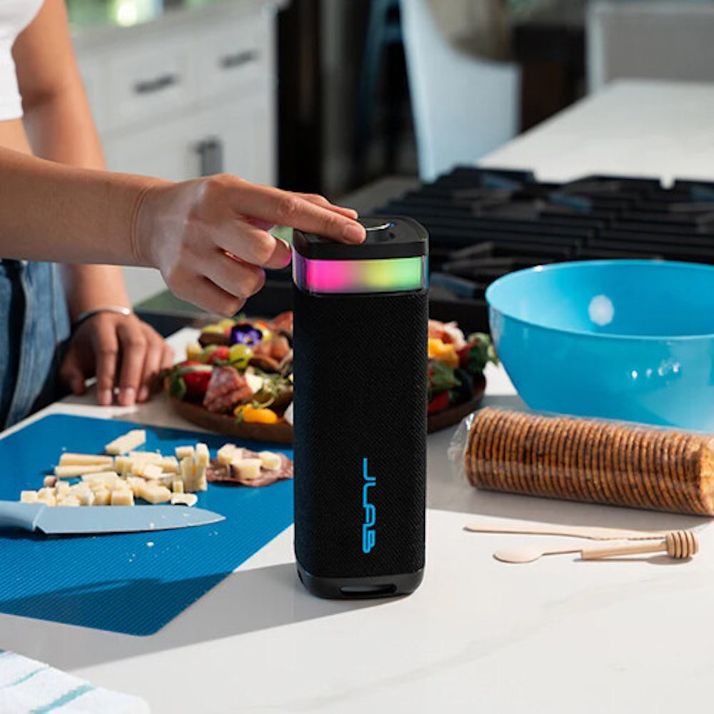JLab JBuds Party Portable Bluetooth Speaker with Multicolored LED Light Ring 30W Black SBJBUDSRBLK62