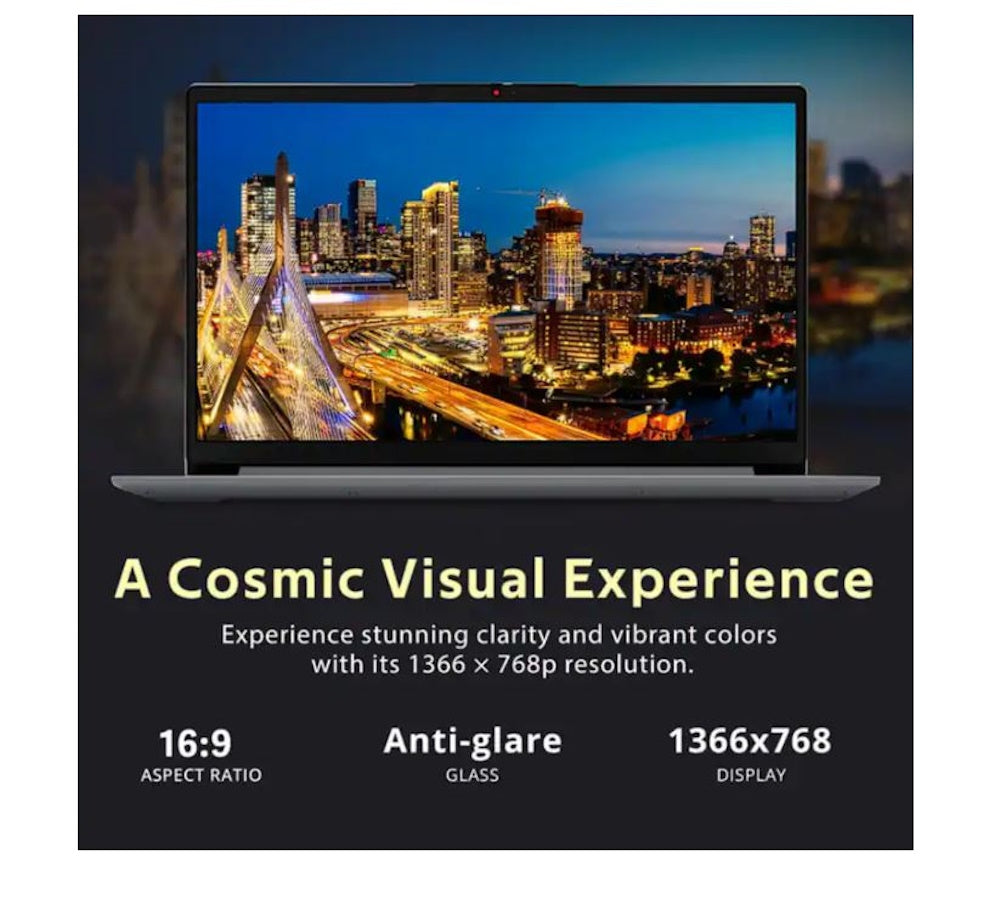 Lenovo 14" IdeaPad 1i HD Intel Celeron N4500 4GB/128GB PCIe SSD Win 11 Home S Mode Laptop 82LV0075US