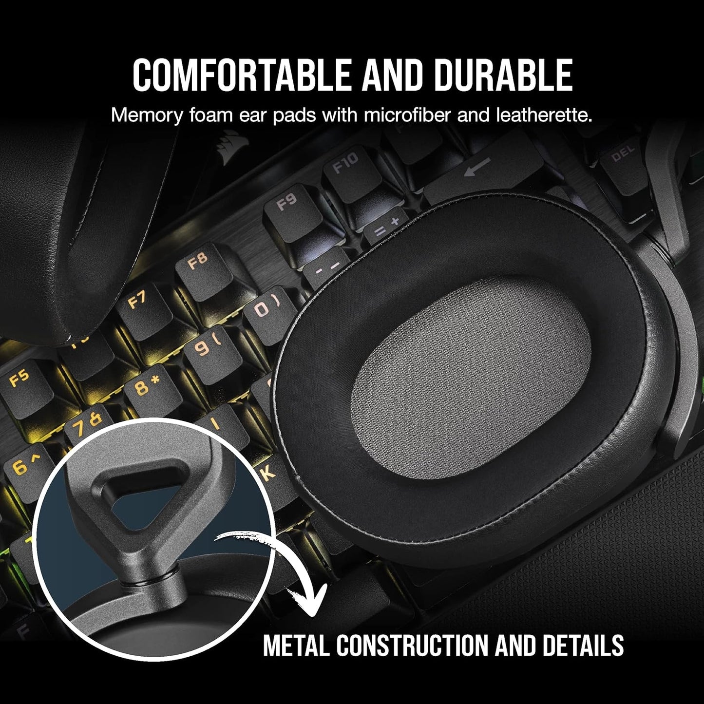 CORSAIR - HS65 SURROUND Wired Gaming Headset for PC, PS5, and PS4 - Black CA-9011270