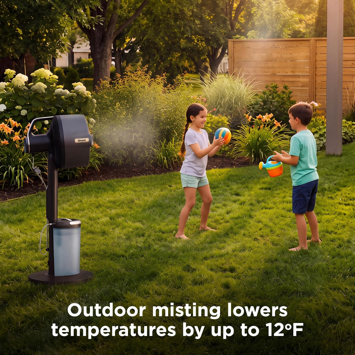 Shark FlexBreeze Pro Mist 2-in-1 Fan with Integrated Mist Charcoal FA302