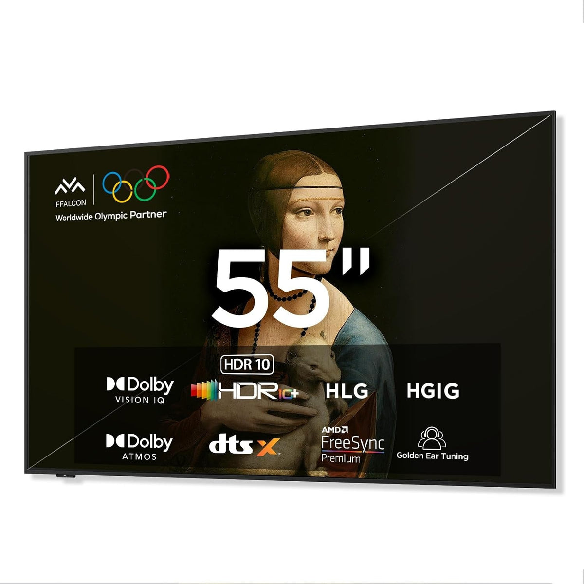iFFALCON 55-Inch Class QLED 4K 144Hz F75 Smart TV, Ultra-Slim 1.1'' Floating Picture Frame TV 55F75