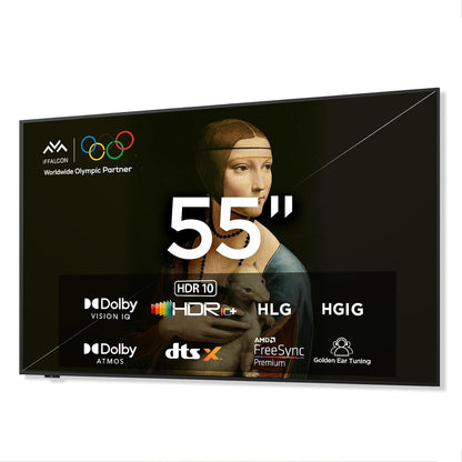 iFFALCON 55-Inch Class QLED 4K 144Hz F75 Smart TV, Ultra-Slim 1.1'' Floating Picture Frame TV 55F75