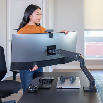 Ergotron HX Desk Monitor Arm for Displays up to 42 lb Matte Black 45-475-224