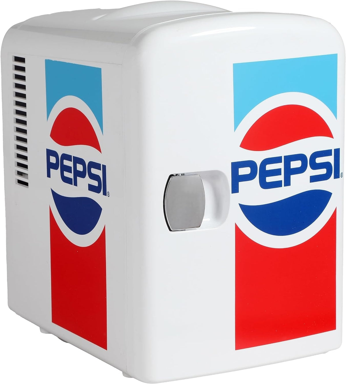 Curtis MIS138PEP Pepsi Retro, Mini Portable Fridge Cooler, 4 Liter 6x 12 oz Cans, White