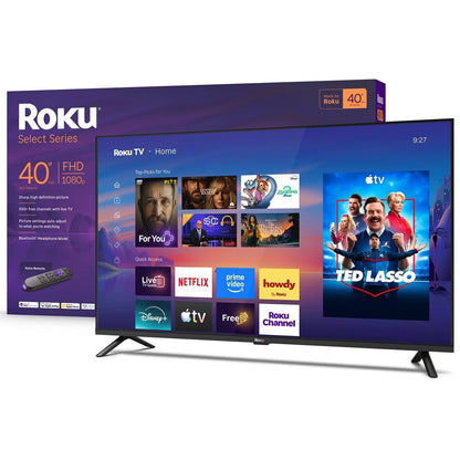Hiro Roku TV 43" 1080p Full HD Smart TV Flat Screen LED Television with Roku TV and Dolby Audio H43C3D4