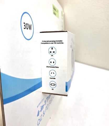 AT&T Travel Powerbank Wireless 4-in-1 Travel Powerbank, Qi2 & PD Fast Charge
