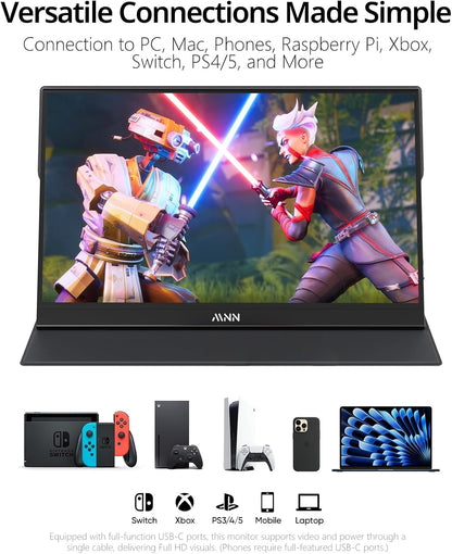 MNN 15.6" FHD 60Hz Portable Monitor USB-C HDMI IPS HDR M156F01