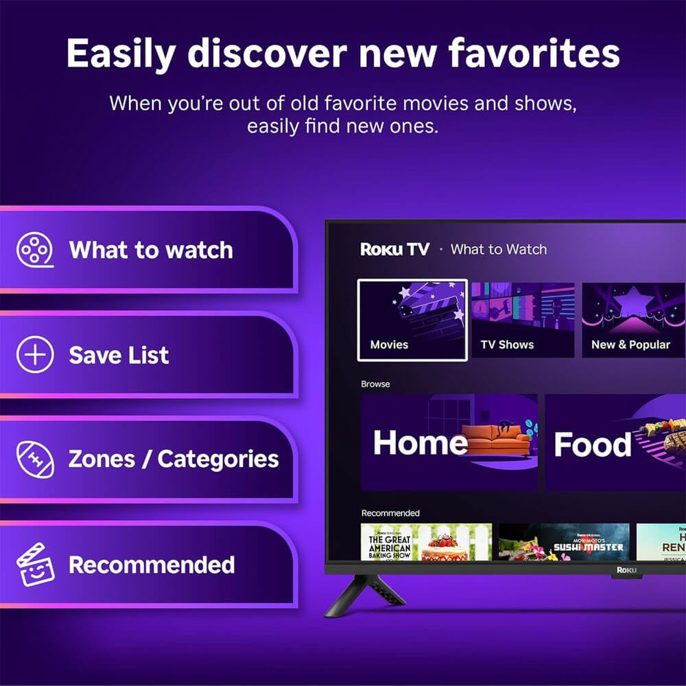 Roku - 32" Class Select Series Full HD (1080p) LED Smart RokuTV (2026) 32R3E5