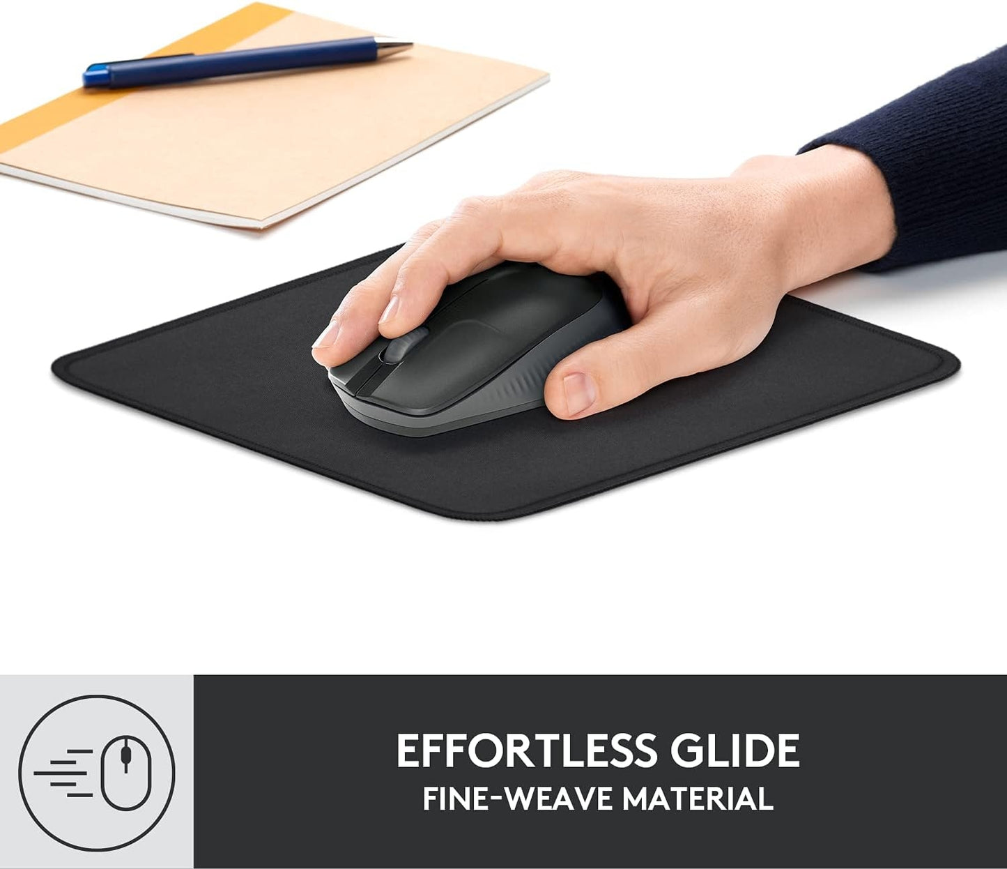 Logitech Mouse Pad Studio Series with Spill-Resistant Surface (Medium) - Graphite 956-000035