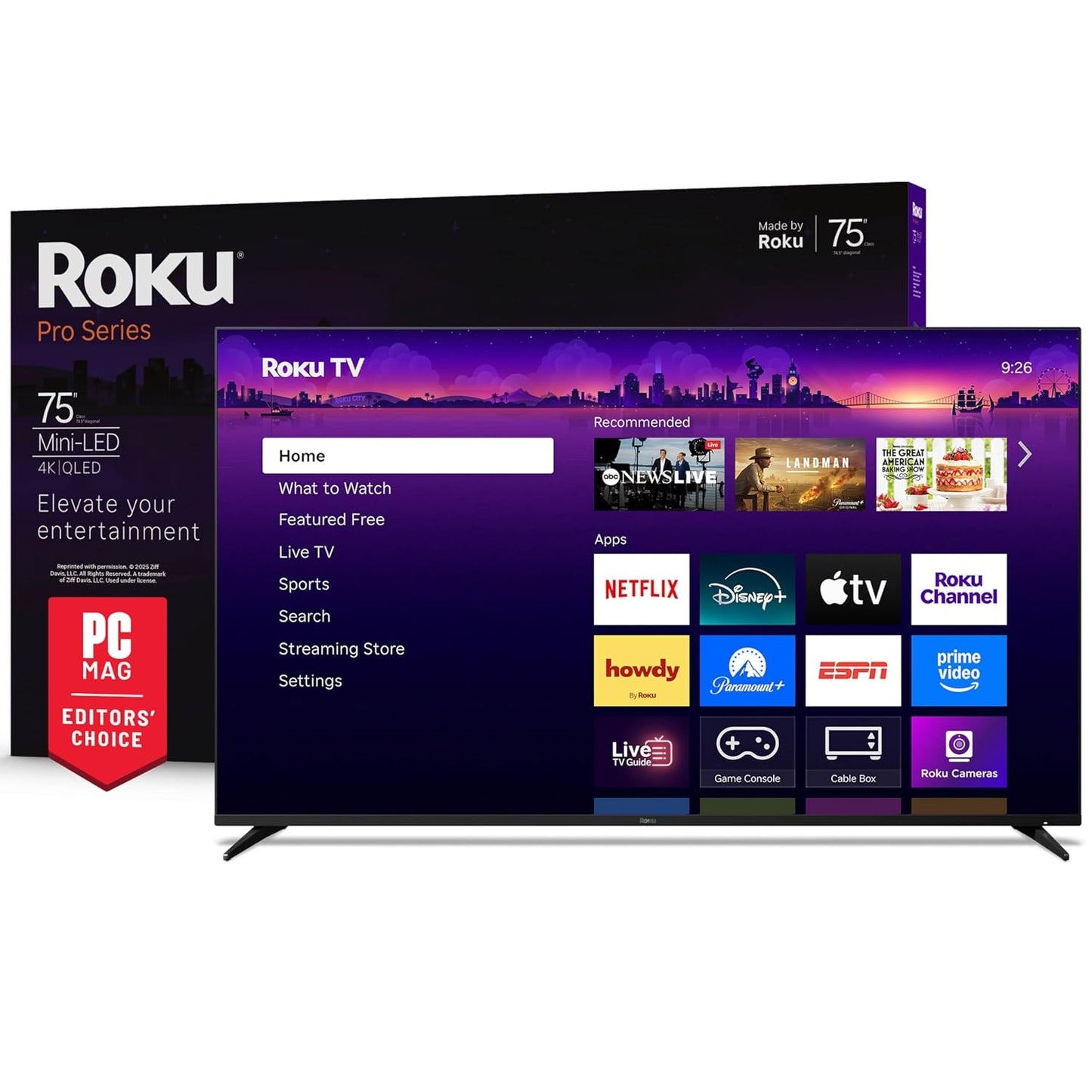 Roku - 75" Class Pro Series 4K QLED Mini-LED Smart RokuTV 75R8C5