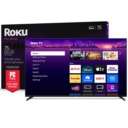 Roku - 75" Class Pro Series 4K QLED Mini-LED Smart RokuTV 75R8C5