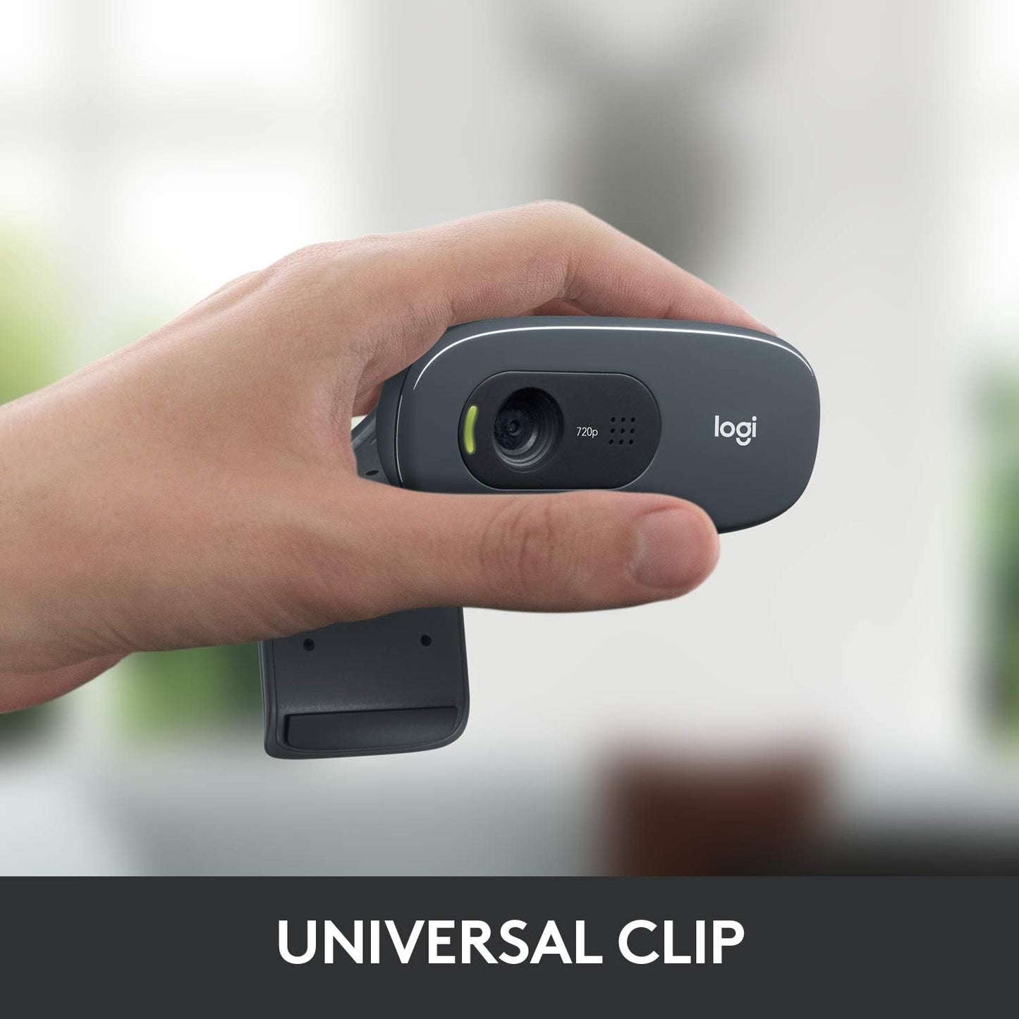 Logitech C270 720p Webcam Plug-and-Play Wide Screen Video Calling - Black
