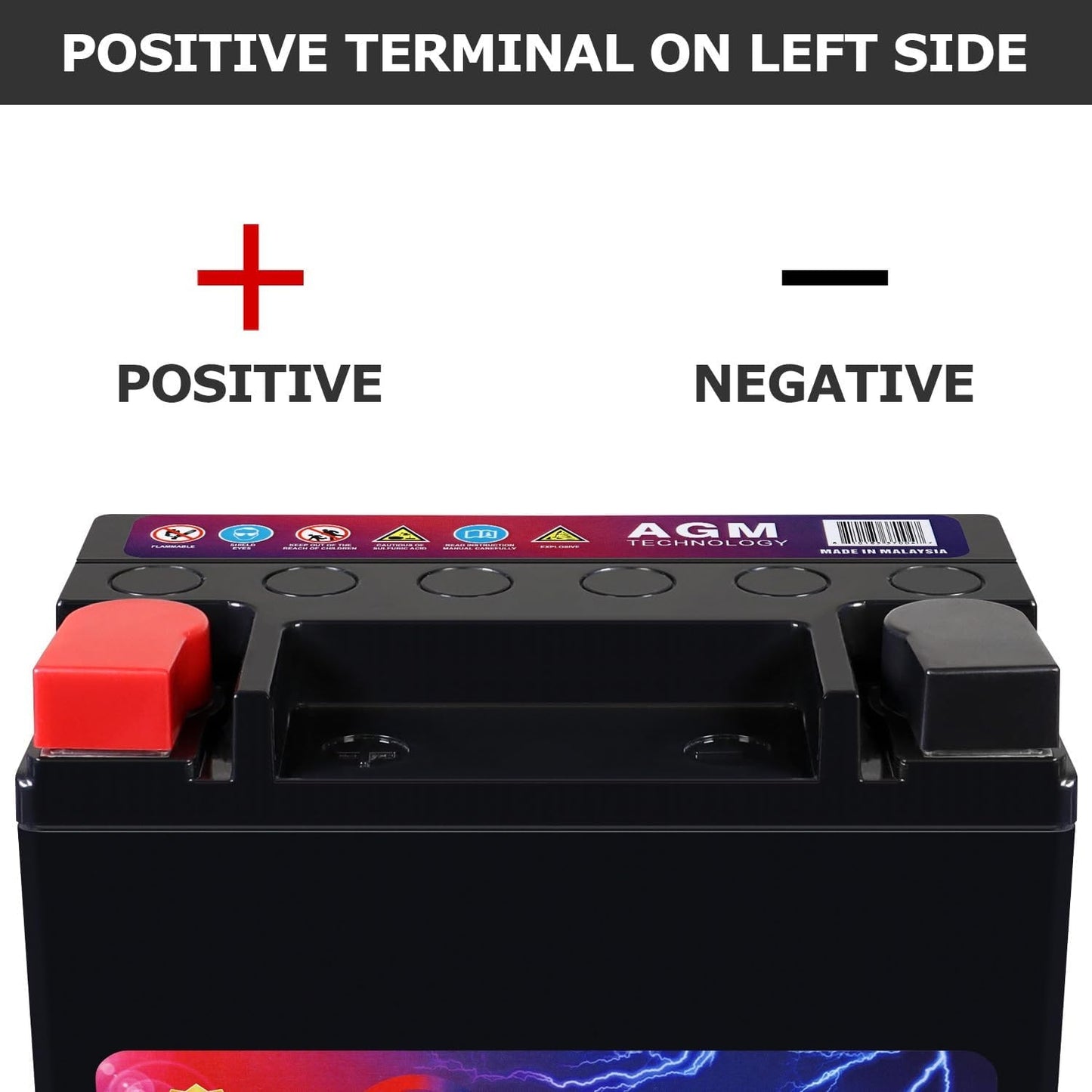 MIGHTY MAX MM-AUX12 Auxiliary Battery 12V 12Ah, 22RC, 200 CCA Rechargeable AGM Car Battery