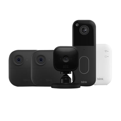 Blink 2 Pack Outdoor 4 Camera with Mini Camera & Video Doorbell (2nd Generation) BJSWHLHM3