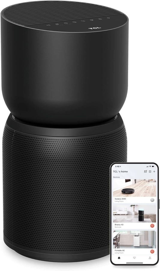 TCL Breeva A3 Smart Air Purifier True HEPA 5-Stage Filtration w/ Ion +UV & Wi-Fi