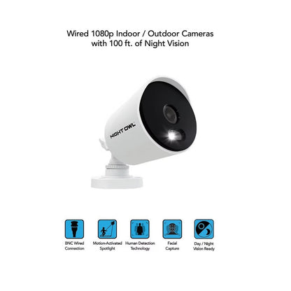 Night Owl 16-Ch 10-Camera 1080p Security System 1TB HDD DVR & Spotlights CL-D2P-16-110L