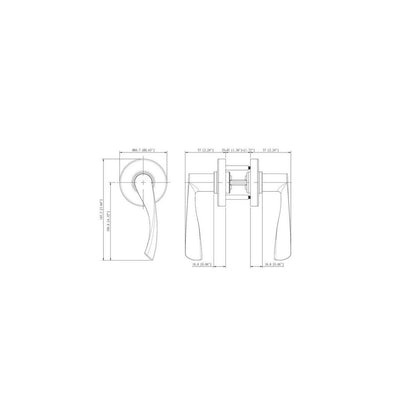 Primrose Satin Nickel Passage Hall/Closet Door Handle LS9X23SYYC