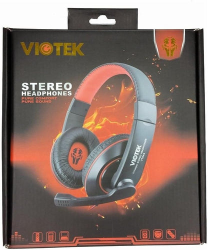 Viotek R-VT849MV Hi-Fi Headphones - 40mm Drivers, Mini-Jack Interface, Microphone