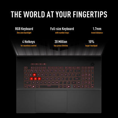 ASUS TUF Gaming A18 18" FHD+ 144Hz Gaming Laptop AMD Ryzen 7 with 16GB/1TB SSD Jaeger Gray FA808UH-RS74