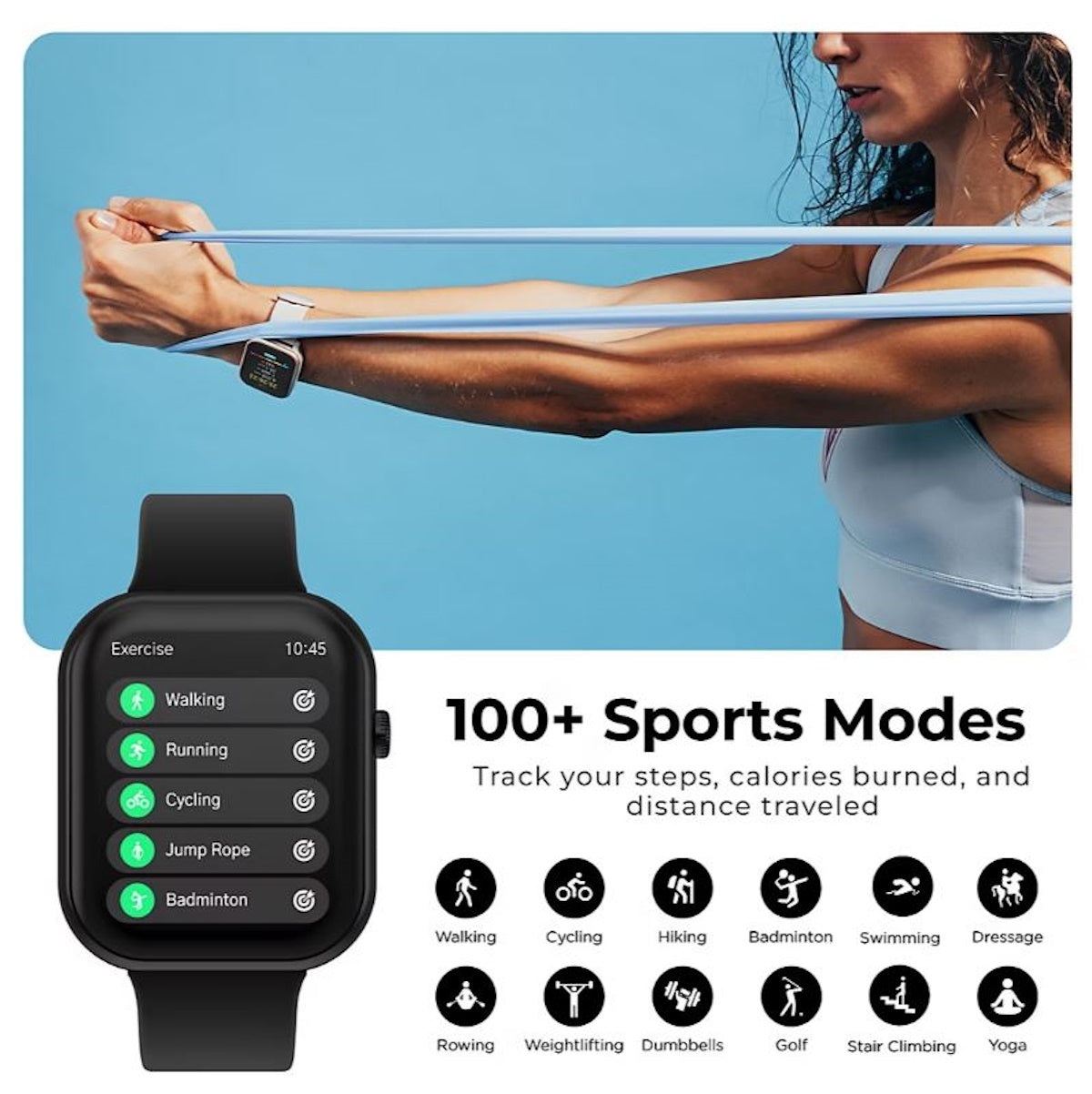 iTouch Air 5 Smartwatch Silver Blue TA5L08-B05 - Latest 2026 Model