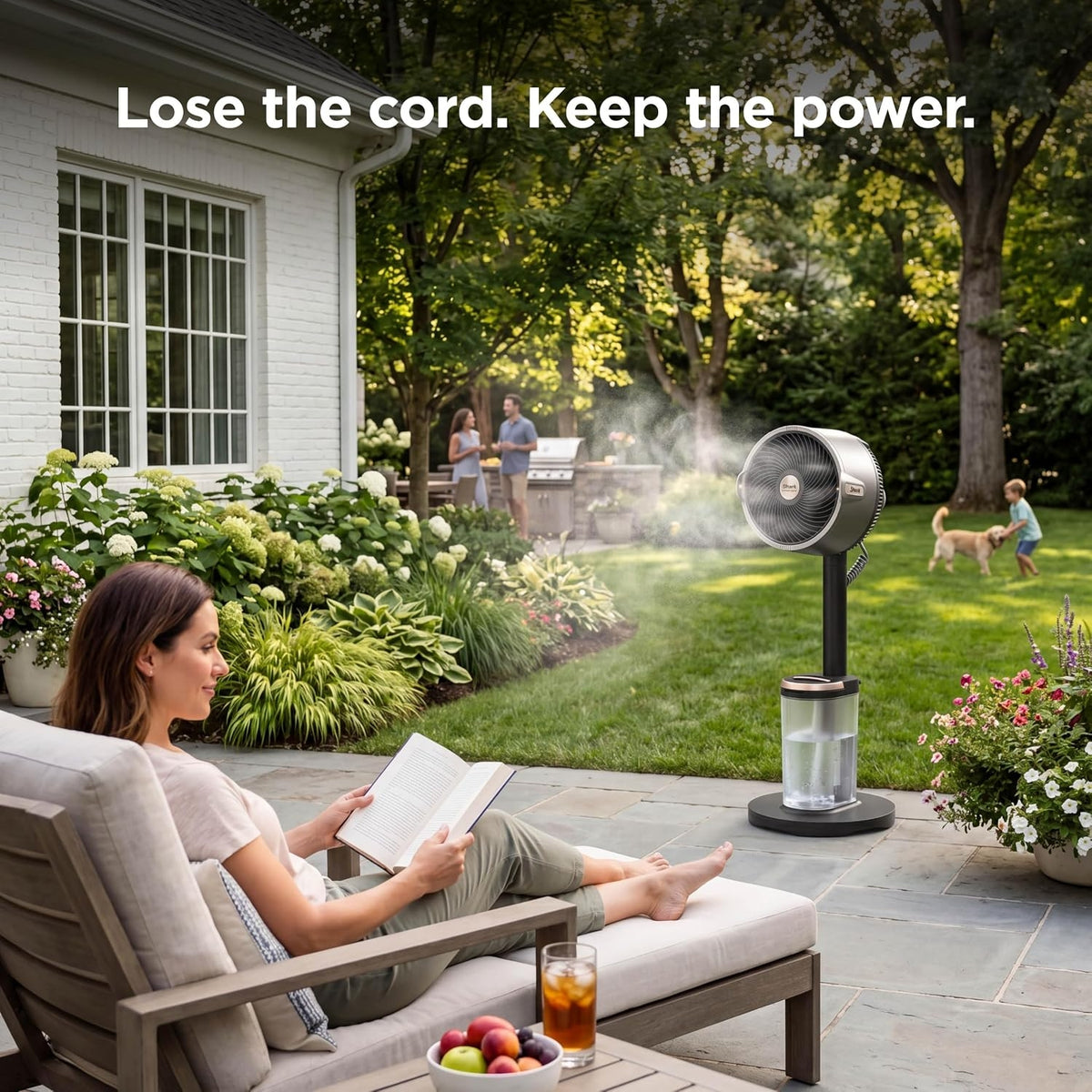 Shark FlexBreeze Pro Mist 2-in-1 Fan with Integrated Mist Charcoal FA302