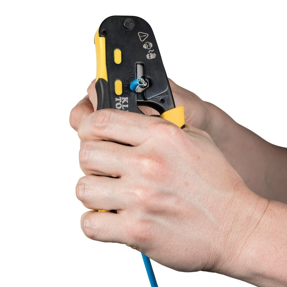Klein Tools 80072 RJ45 Cable Tester Kit with LAN Scout Jr. 2, Coax Crimper/Stripper/Cutter Tool and Pass-Thru Modular Data Plug