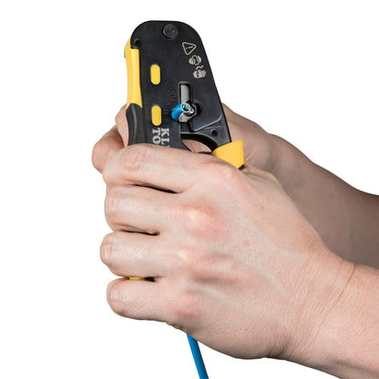 Klein Tools 80072 RJ45 Cable Tester Kit with LAN Scout Jr. 2, Coax Crimper/Stripper/Cutter Tool and Pass-Thru Modular Data Plug