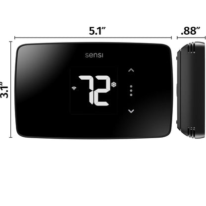 Sensi Lite ST25 Wi-Fi 7-Day Programmable Thermostat, Touchscreen Display, Data Privacy, C-Wire Not Required