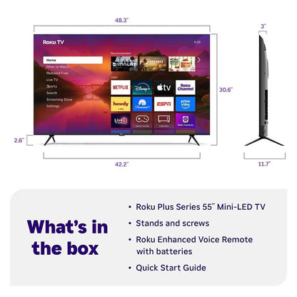 55” ROKU PLUS SERIES 4K MINI-LED QLED