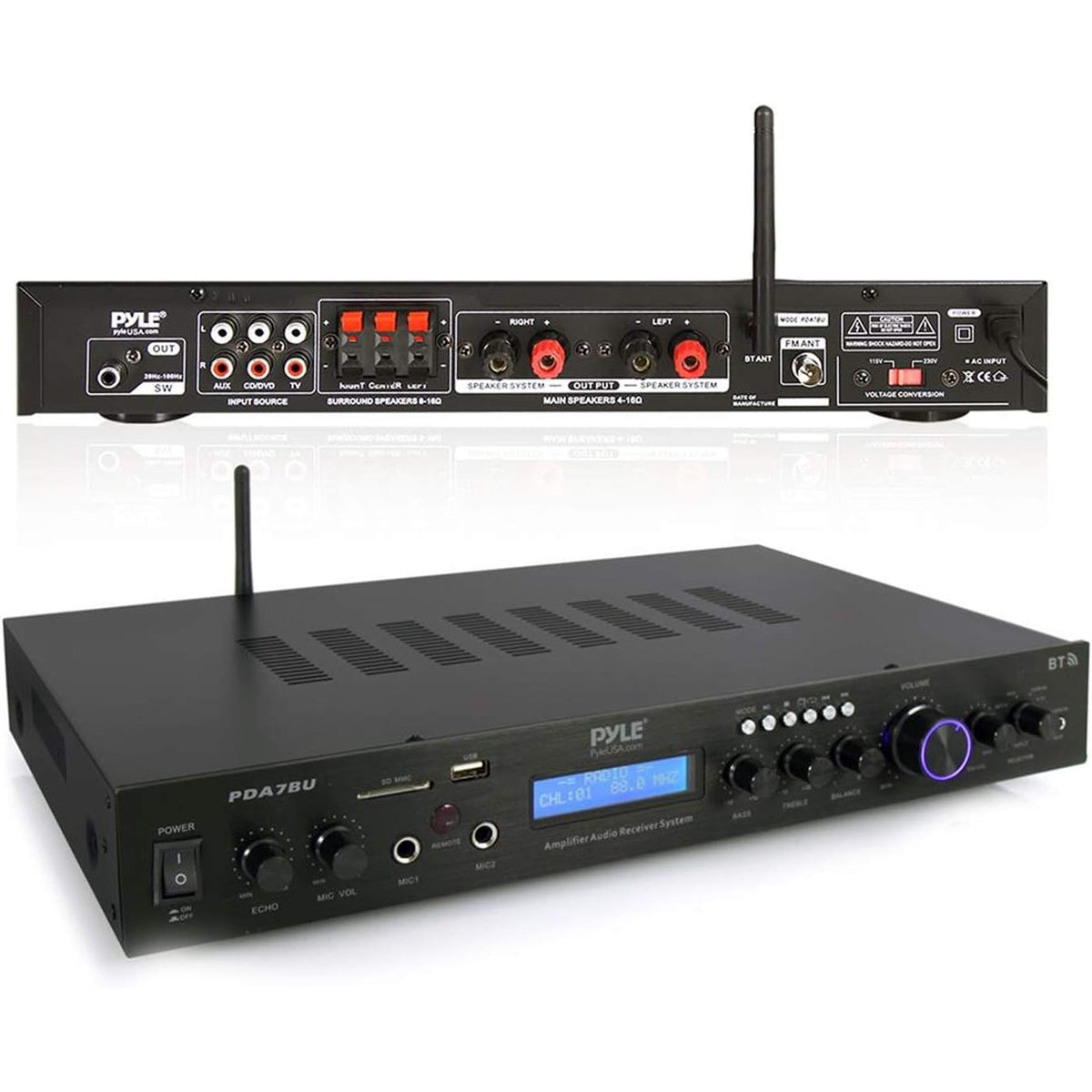 Pyle Pro PDA7BU Stereo Receiver with Bluetooth