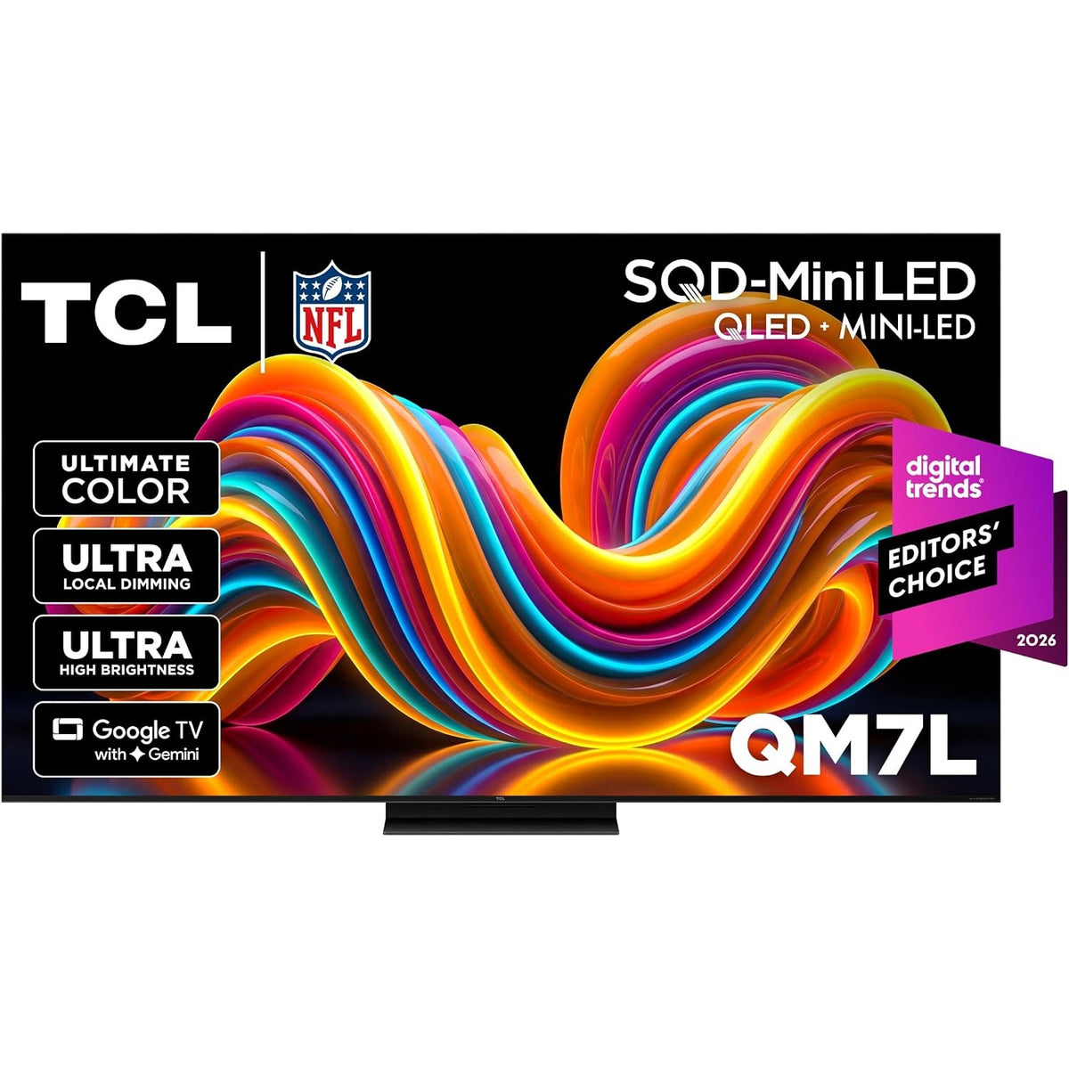 TCL - 65" Class QM7L Series 4K UHD HDR SQD-Mini LED Smart TV with Google TV (2026) 65QM7L