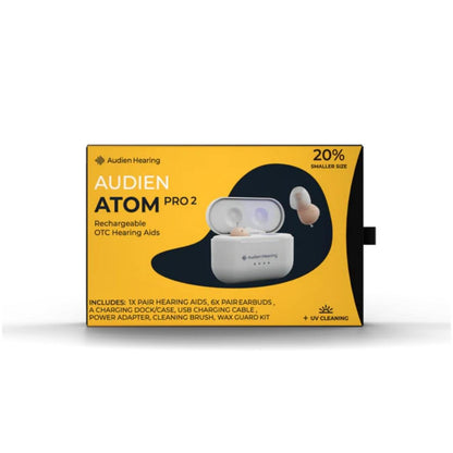 Audien Atom Pro 2 Rechargeable OTC Hearing Aids AP2RB006