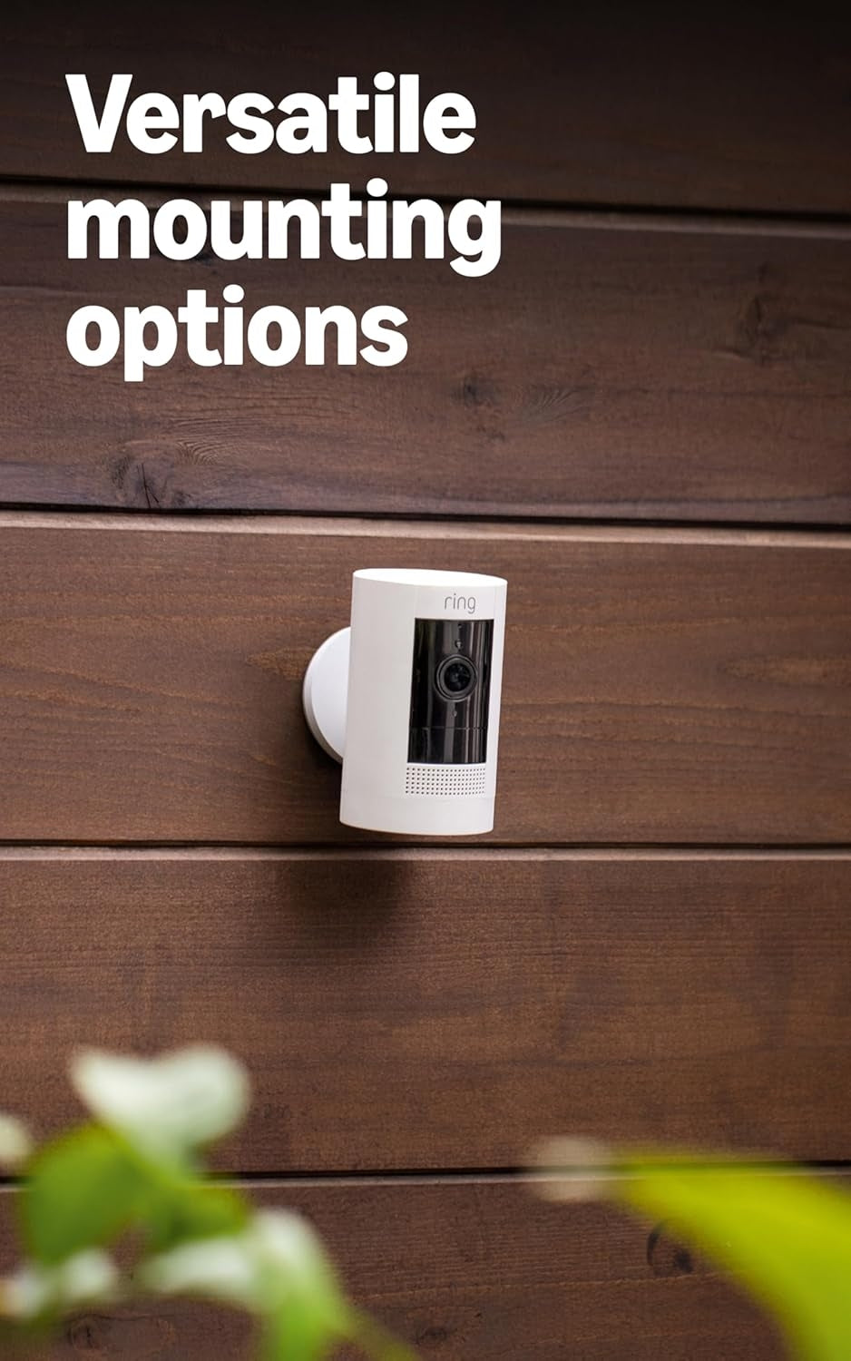 Ring - Outdoor Cam (Stick Up Cam) Indoor/Outdoor Wire Free 1080p Security Camera - White