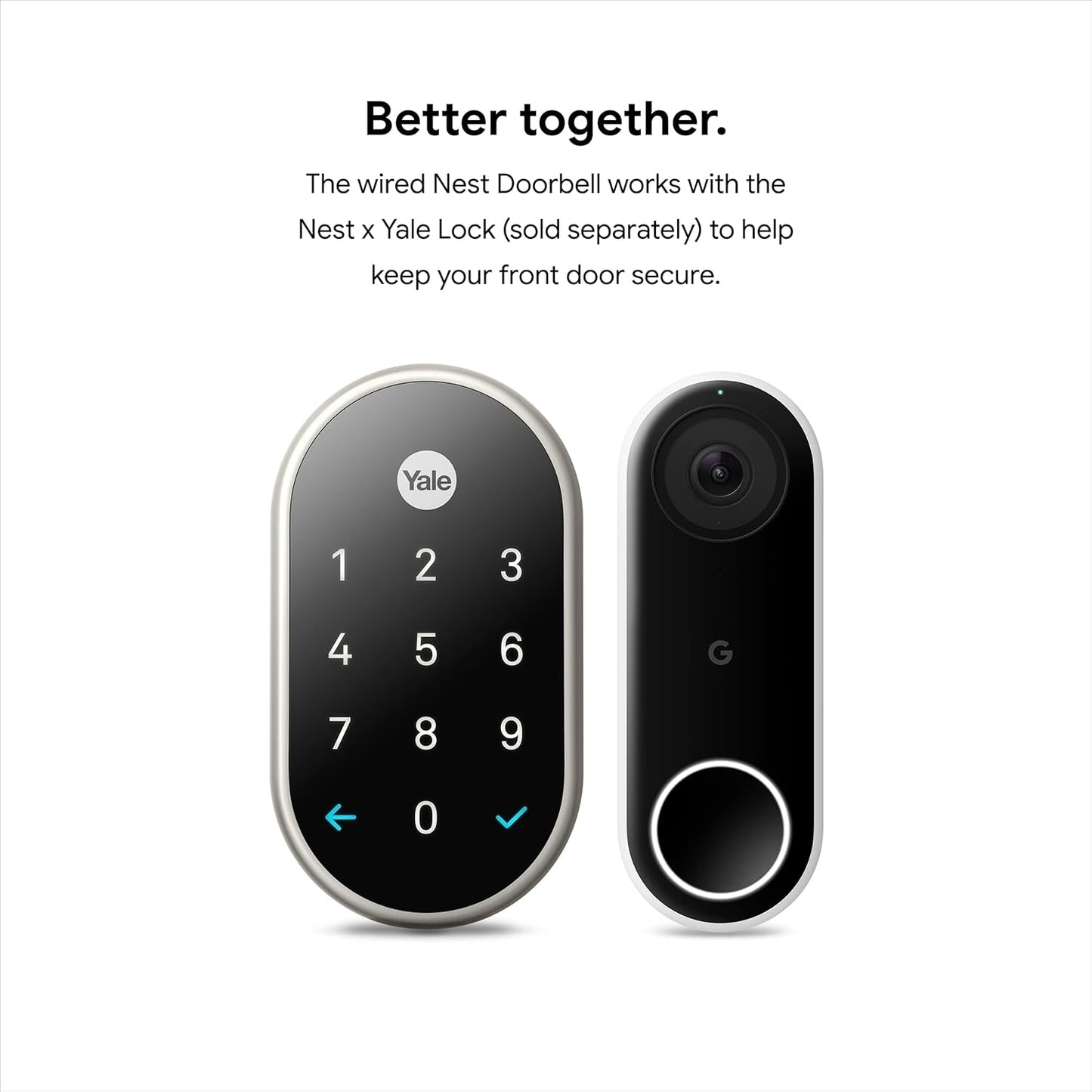 Google Nest Doorbell (Wired) Smart Wi-Fi Video Doorbell - Black NC5100US