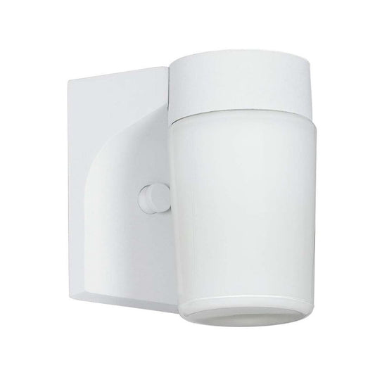 Sunset Lighting 7" Outdoor Wall Lantern w/ Opal Glass, Satin Aluminum Finish F4522-16