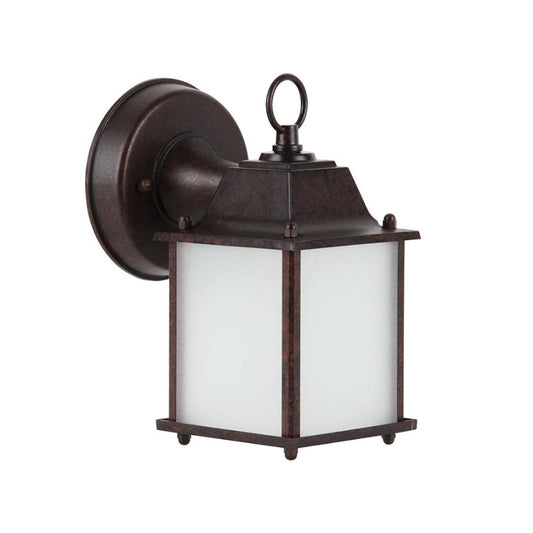 Sunset Traditional 8" 1-Light Exterior Frost Glass in Rubbed Bronze Finish - F7908-62