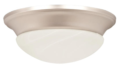 Sunset Lighting Fan Light Kit 2-Light 13W Faux Alabaster Twist on Glass Satin Nickel Finish Y-263A-ES-SN
