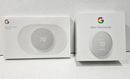 Google Nest Thermostat GA01334-US w/ Bonus Trim Kit GZZN7