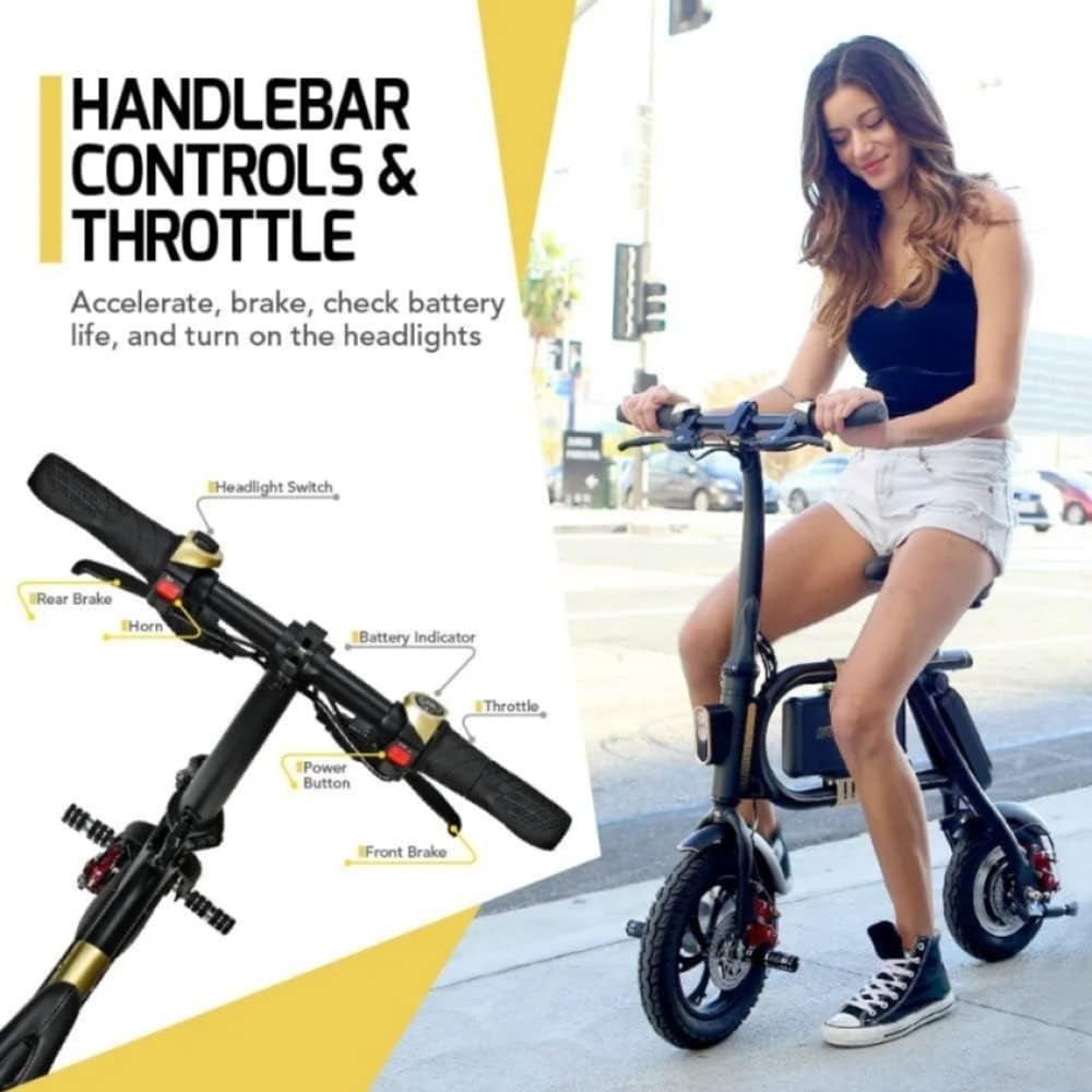 swagtron electric bicycles UrbanCruise refill your phone directly from your e Swagtron EB-8 Folding Electric Bike