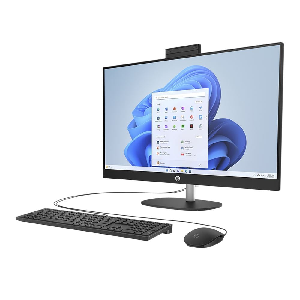 HP All-in-One 27-CR0055M PC, Windows 11 Home, 27", AMD Ryzen 7, 16GB/ 1TB SSD, Jet black