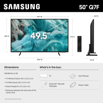Samsung 50” Class Q7F Series QLED 4K UHD SamsungVision AI Smart Tizen TV (2025) QN50Q7FDAF