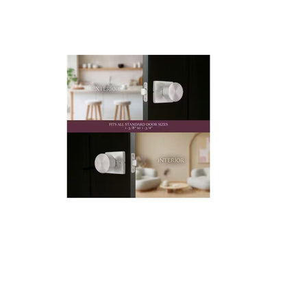 Ridgeway Satin Nickel Passage Hall/Closet Door Knob with Square Rose T5X23SYXP