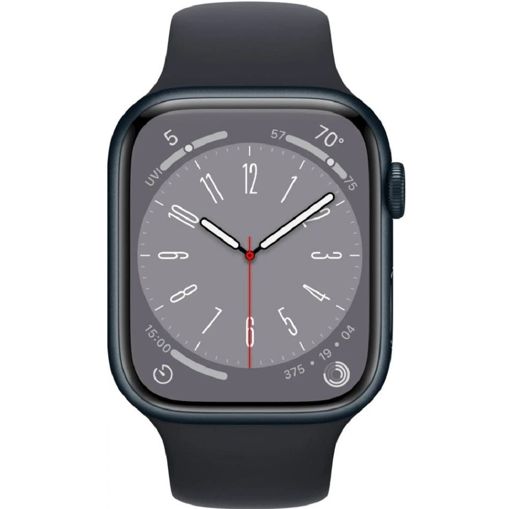 Apple Watch Series 8 45mm Aluminum Case Midnight Sport Band M/L (2022) MNUL3LL/A