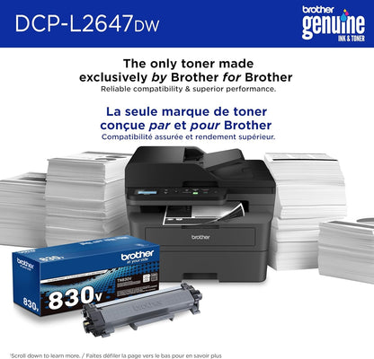 Brother DCP-L2647DW Wireless Compact Monochrome Multi-Function Laser Printer