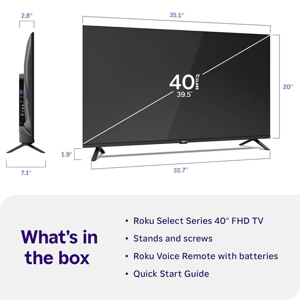 Roku - 40" Class Select Series Full HD (1080p) LED Smart RokuTV (2026)