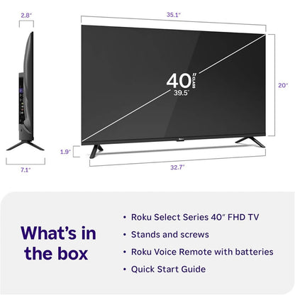 Roku 40" Class Select Series Full HD 1080p LED Smart Roku TV - 2026